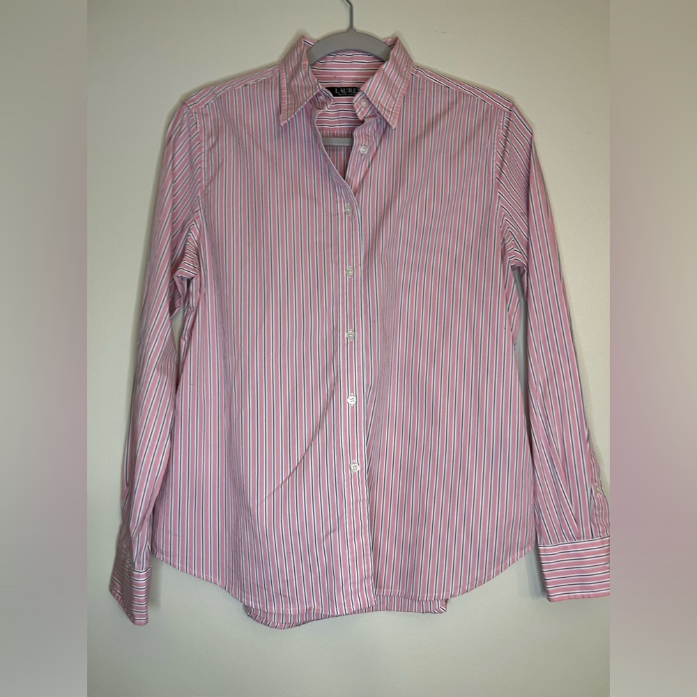 Lauren By Ralph Lauren Pink Button Down Size PM